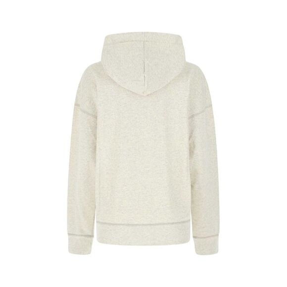 Isabel Marant Etoile Women Melange Ivory Cotton Blend Mansel Sweatshirt